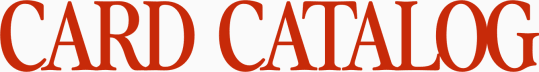 Card Catalog