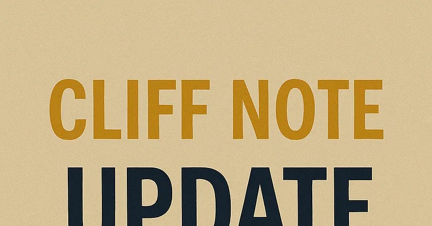 Update to Cliff Note #37: CODA-Approaching a Potential Inflection Point ...
