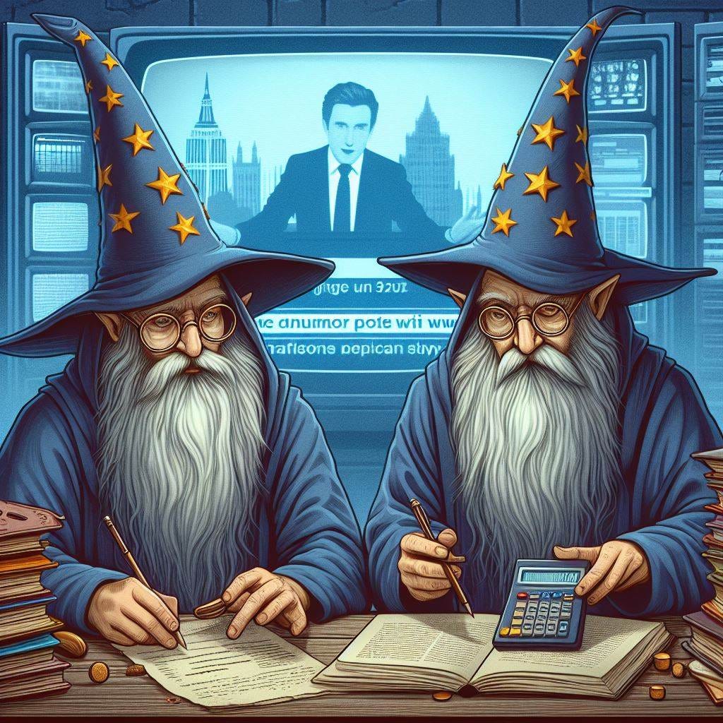 I need wizards with calculators wathign the news I need wizards with calculators wathign the news