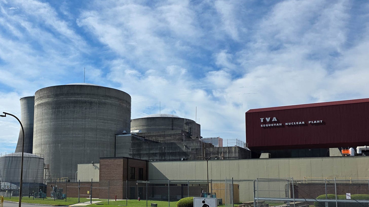 Cooling towers and facilities at the Sequoyah Nuclear Plant in Soddy-Daisy, Tennessee Cooling towers and facilities at the Sequoyah Nuclear Plant in Soddy-Daisy, Tennessee