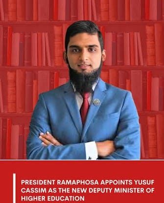 WATCH | President Cyril Ramaphosa has appointed Yusuf Cassim as the new Deputy Minister of Higher Education. The appointment comes as the country continues to focus on expanding access to quality ... WATCH | President Cyril Ramaphosa has appointed Yusuf Cassim as the new Deputy Minister of Higher Education. The appointment comes as the country continues to focus on expanding access to quality ...
