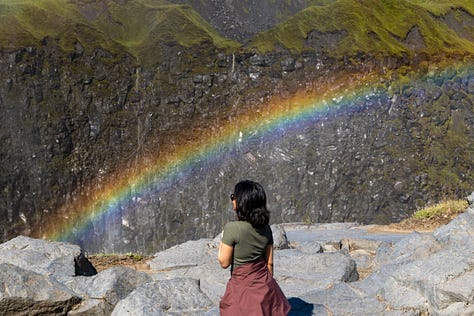 Rainbow forming, one step at a time