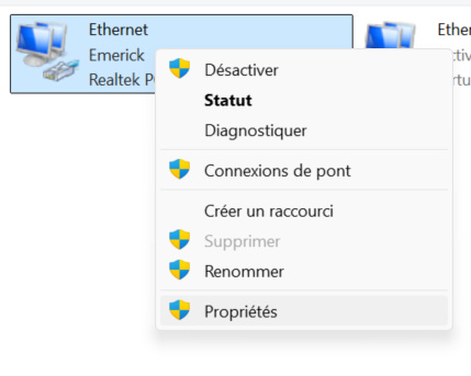 propriétés périphérique réseau windows propriétés périphérique réseau windows