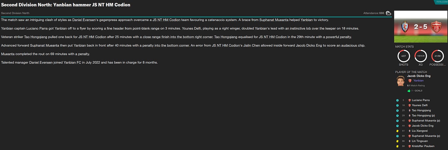 Football Manager 2023 Match Preview