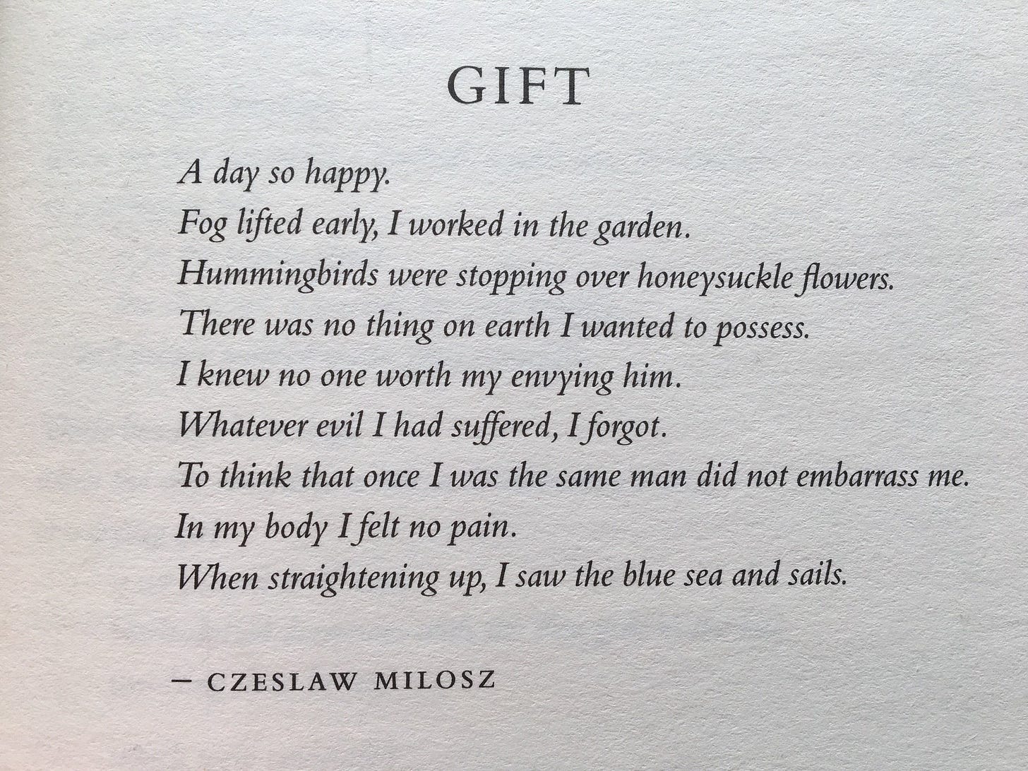 Kim French on X: "Gift by Czeslaw Milosz from A New Path to the Waterfall  by Raymond Carver https://t.co/IyzTwpbcrA" / X