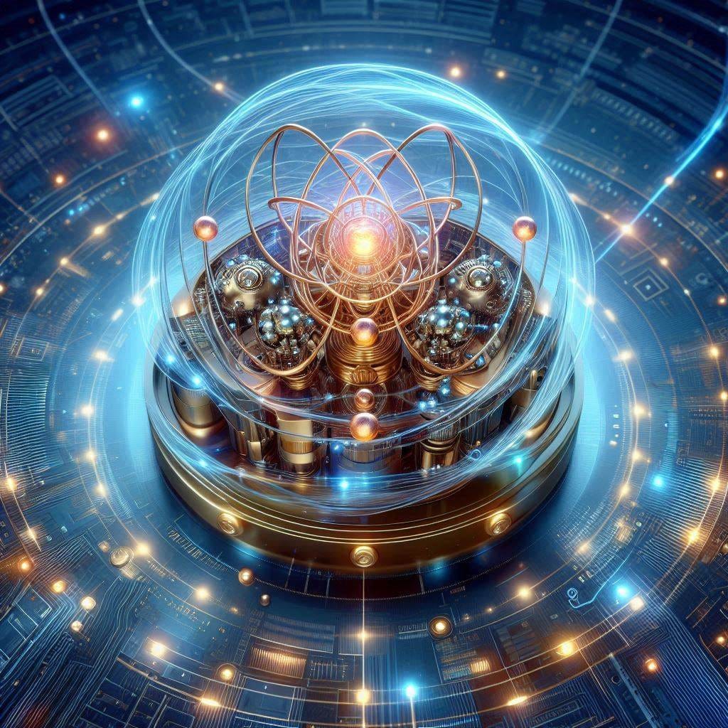 Quantum Computing - A Genetle Introduction. An beautiful Awesome Picture Photorealistic Amazingly beautiful and spectacular in detail