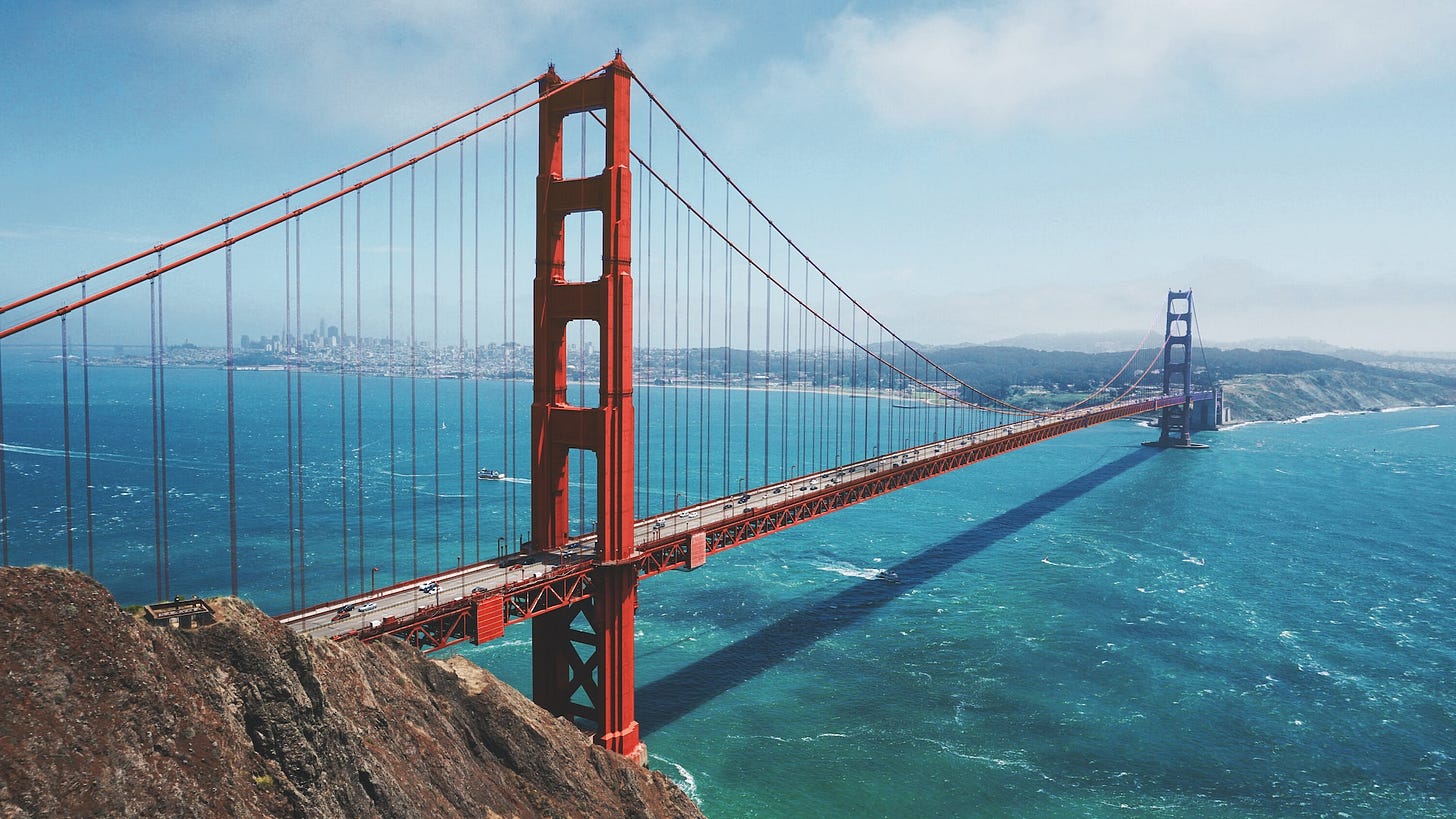 Photo of the Golden Gate bridge Photo of the Golden Gate bridge