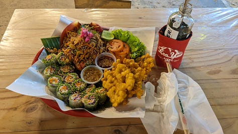assorted Thai vegan food