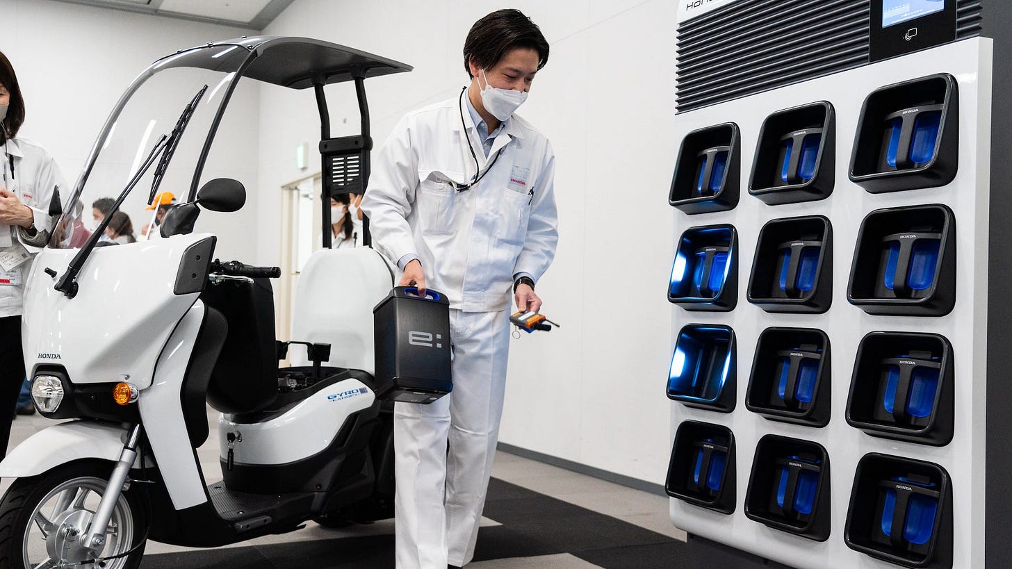 Honda Sees a Future Where Cars, Bikes, Mowers Share Swappable Batteries