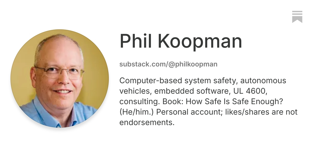 Phil Koopman | Substack