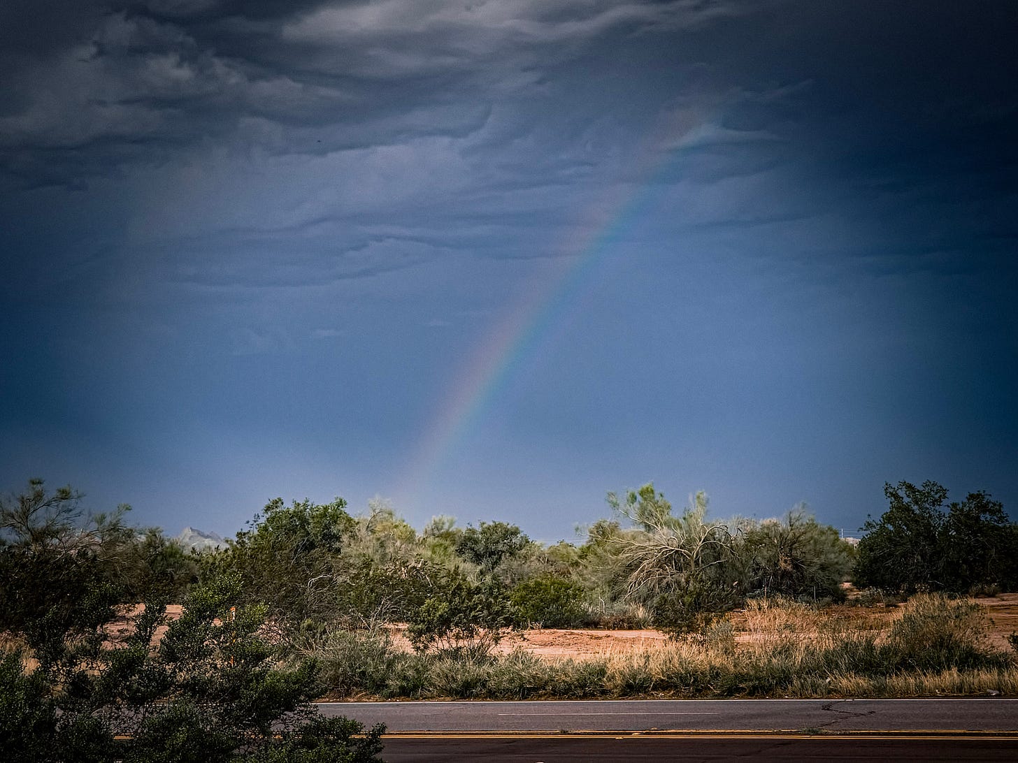 Rainbow over Scottsdale Road by Clifford Jones