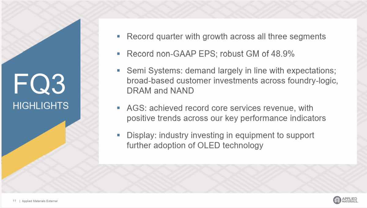 AMAT | 應用材料2025 年第三季業績亮點- 大叔美股筆記Uncle Stock Notes