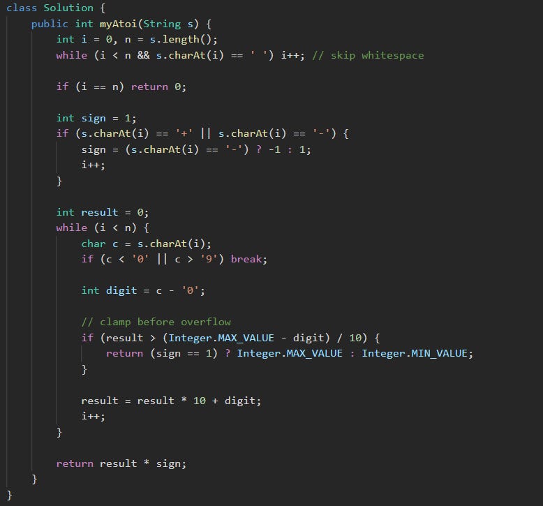 LeetCode #8: String to Integer — Solved in Java