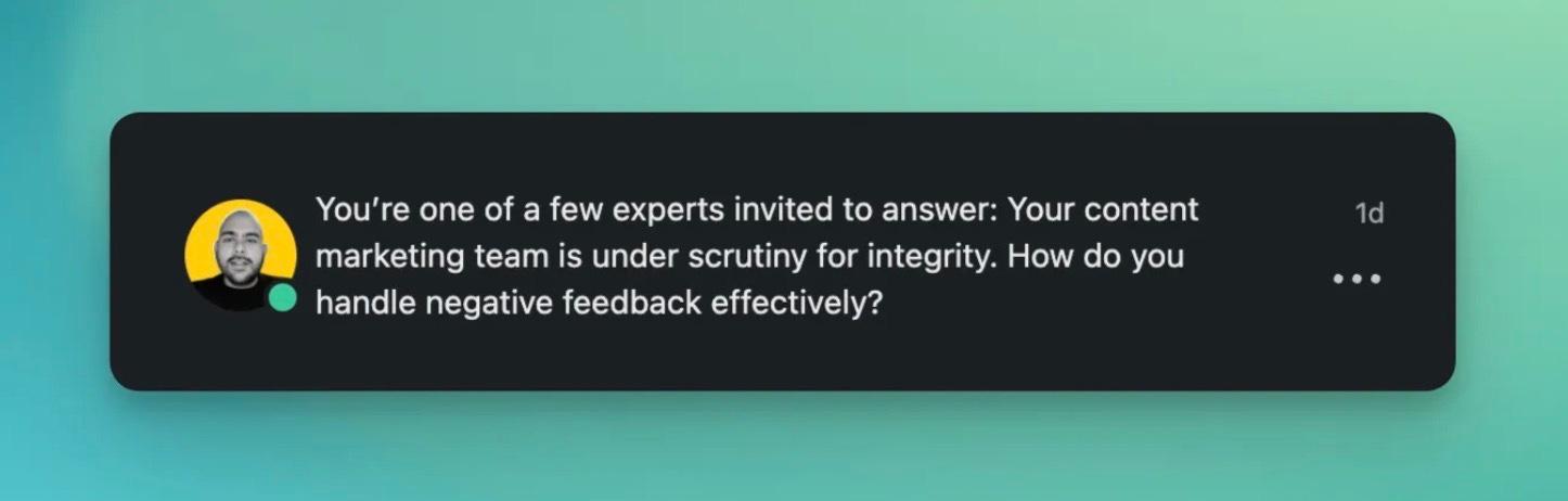 LinkedIn collaborative article notification inviting you to contribute