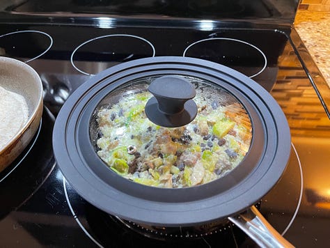 photos of breakfast burritos being made
