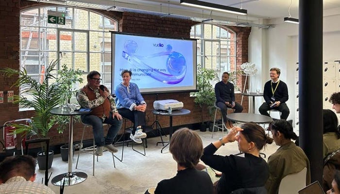 Panel speaking at Vuelio event