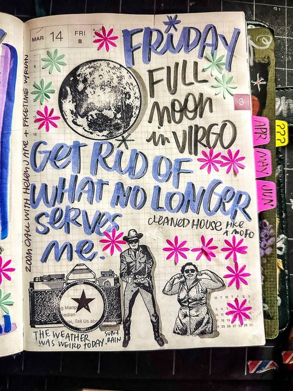 This may contain: an open notebook with writing on it and images of people around the world in different colors