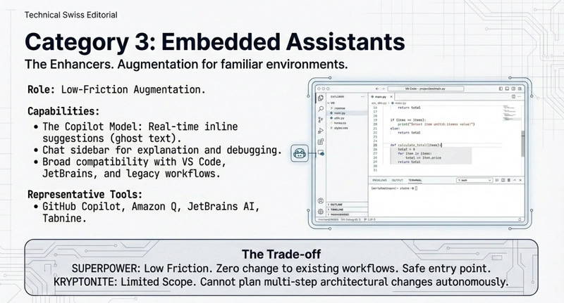 Embedded assistants provide a safe, predictable way to bring AI into the development process without surrendering control.