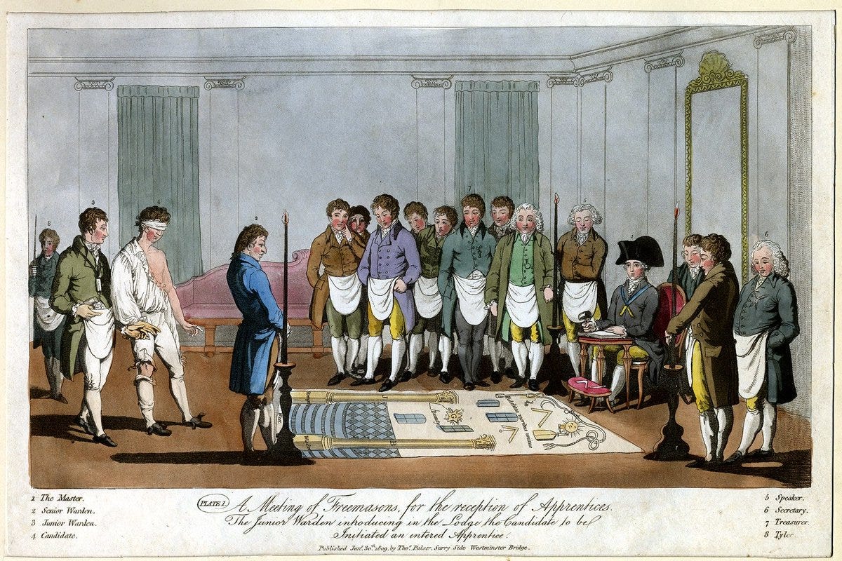 法国共济会一个分会的入会启蒙仪式