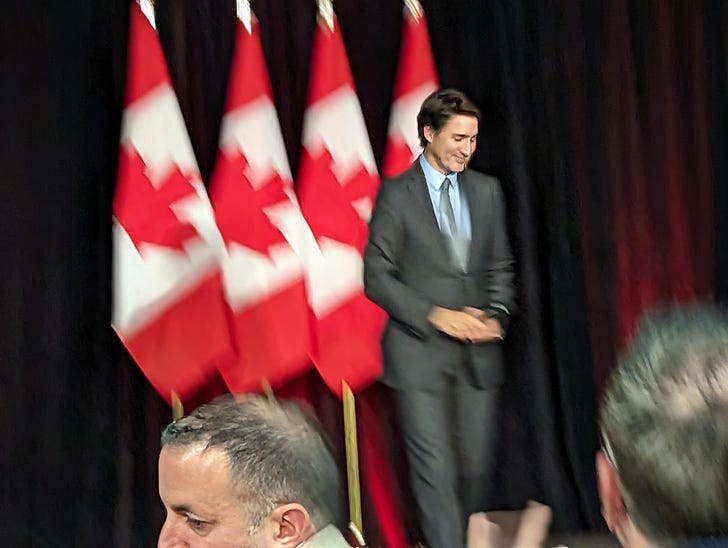 Justin Trudeau at Gatineau Airport, Oct 24. Photo: PW