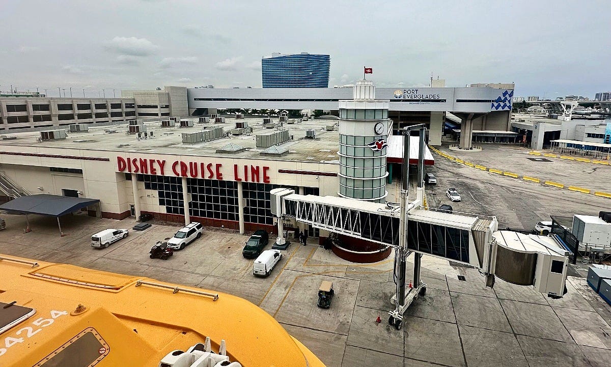 Disney Cruise Line's terminal at Port Everglades. Image: RickyCourtney via Wikimedia Commons