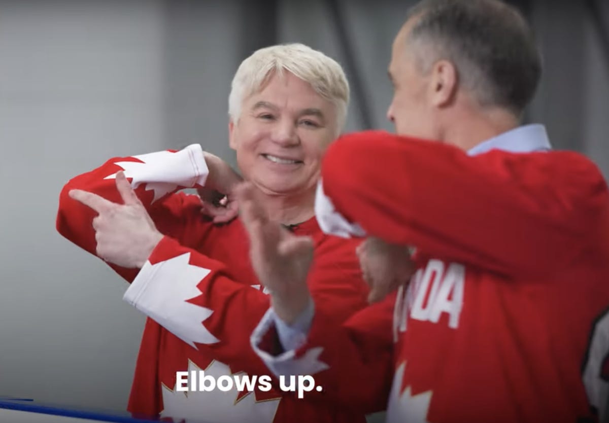 Mike Myers goes 'elbows up' with Liberal leader Mark Carney
