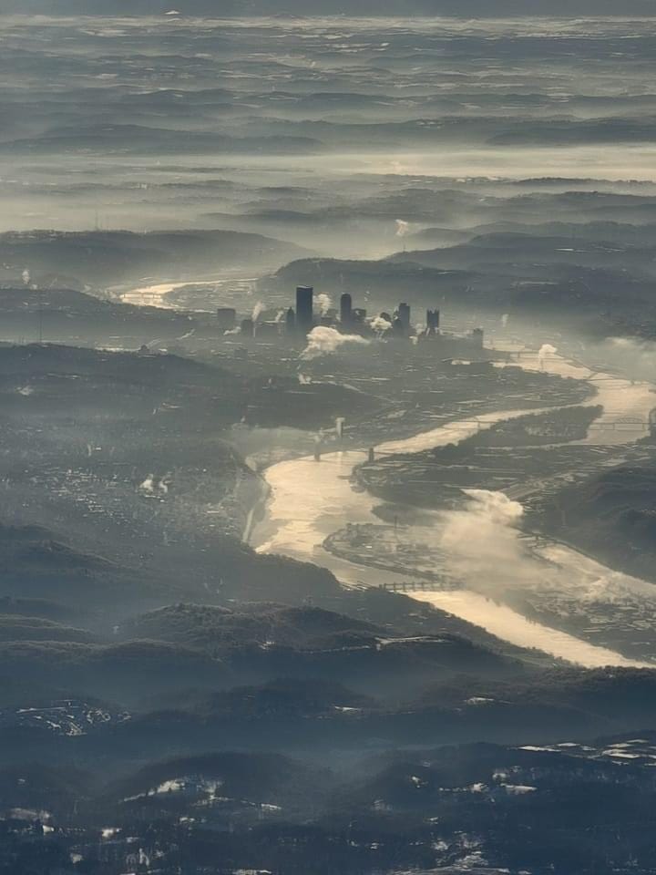 Rare areal view of Pittsburgh. Rare areal view of Pittsburgh.