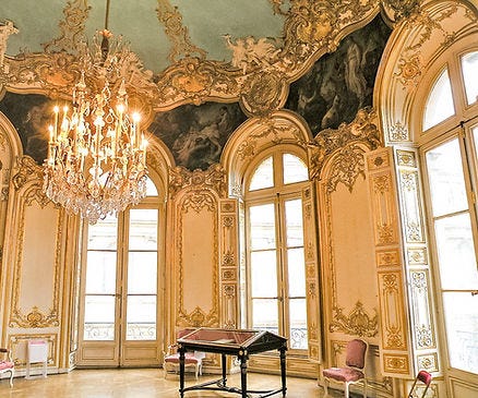 Rococo interior at Hotel de Soubise 