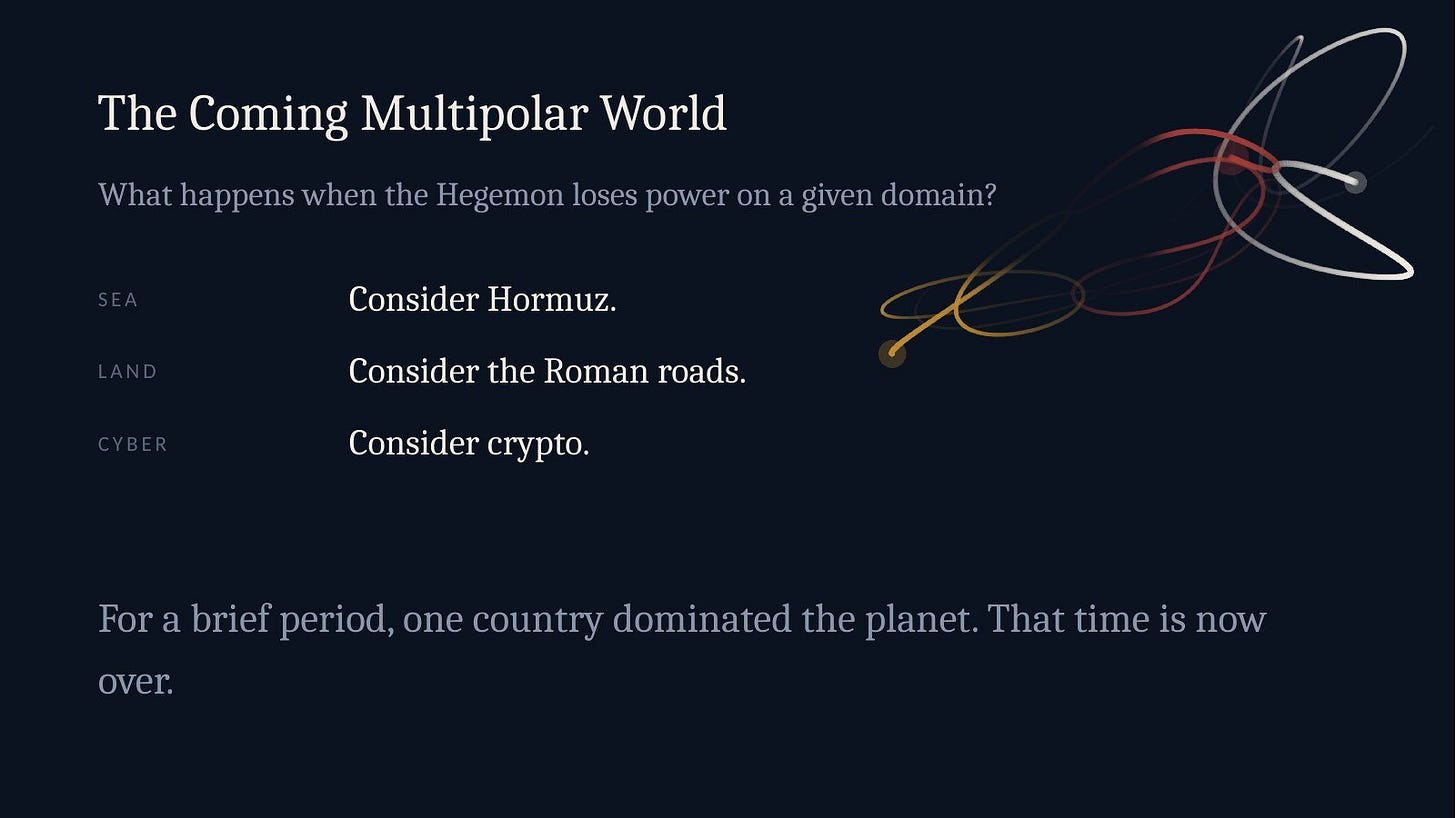 Slide 18: The Coming Multipolar World: crypto Slide 18: The Coming Multipolar World: crypto