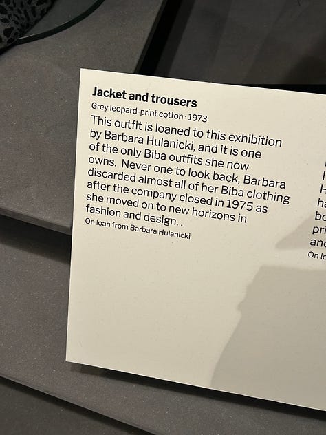 Biba exhibition, Dovecot Studios, Edinburgh