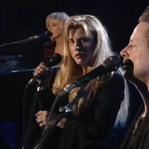 Remember When Stevie Nicks Burned a Hole Through Lindsey Buckingham With  Her Gaze During This 1997 “Silver Springs” Performance - American Songwriter