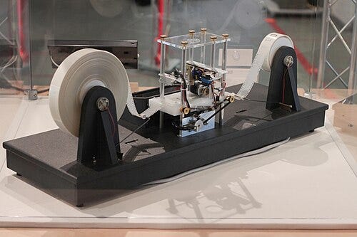 A physical Turing machine constructed by Mike Davey A physical Turing machine constructed by Mike Davey