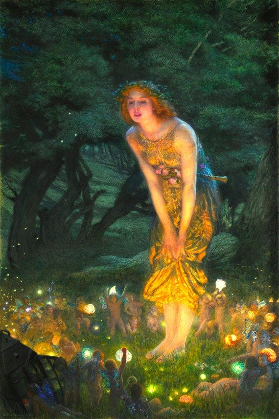 Midsummer Eve Edward Robert Hughes 1908 Print Poster - Etsy UK