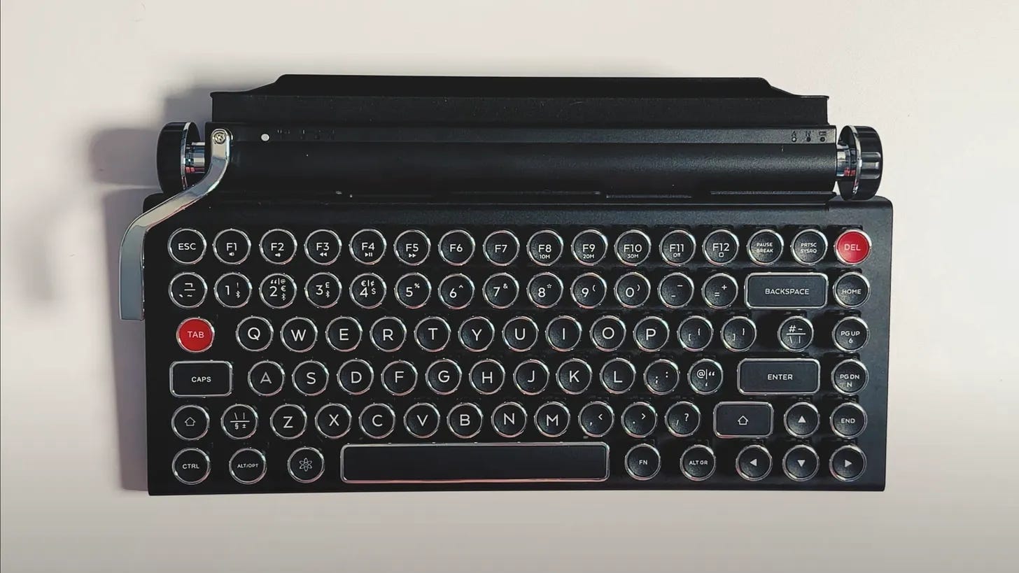 The Qwerkywriter Typewriter-inspired Mechanical Keyboard