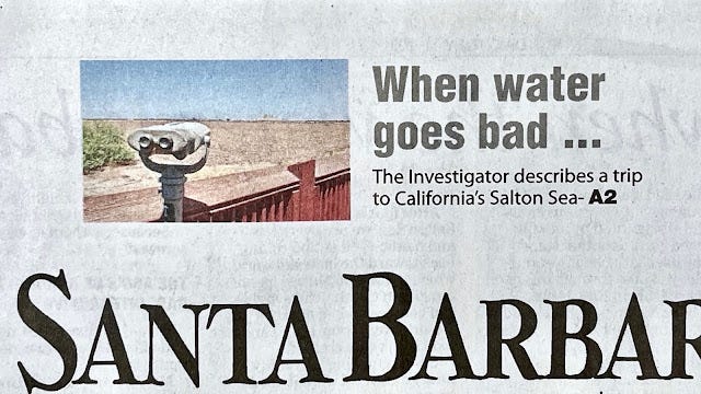 REFLECTION, RUMINATION & RHETORIC FROM THE ROAD: THE SALTON SEA