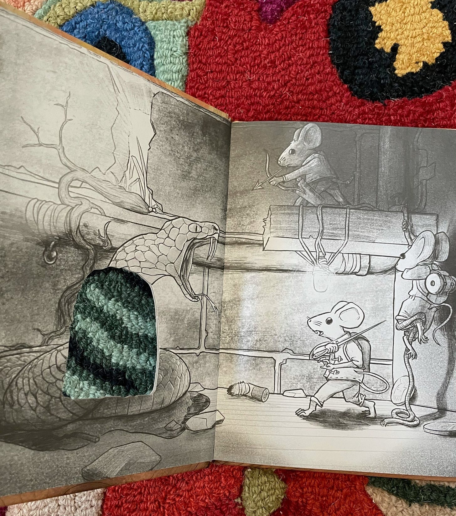 The physical rulebook is cute, befitting the tiny, furry characters. Opening the front cover feels like entering the hidden world of mice behind the drywall. The physical rulebook is cute, befitting the tiny, furry characters. Opening the front cover feels like entering the hidden world of mice behind the drywall.