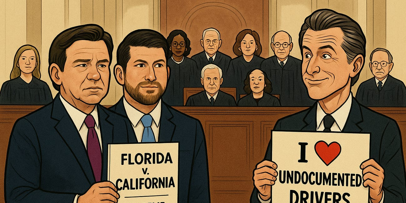 Breaking News: Florida Files Lawsuit Against California at the Supreme Court on Illegal Drivers