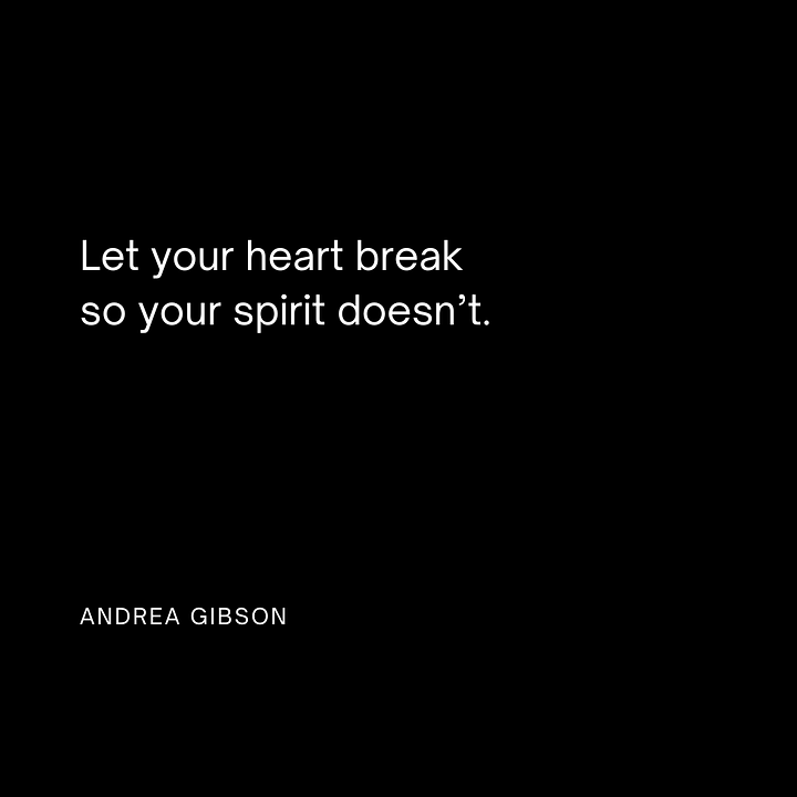 quote 1: a difficult life is not less worth living than a gentle one - andrea gibson quote 2: you are not weak just because your heart feels so heavy - andrea gibson quote 3: let your heart break so your spirit doesn’t - andrea gibson quote 4: alone is the last place you will ever be. - andrea gibson
