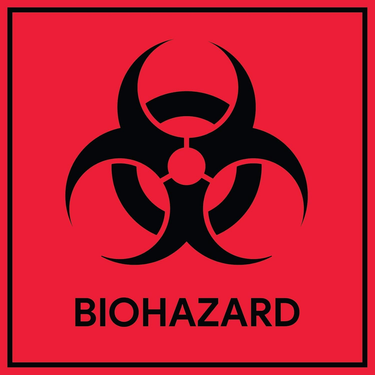 BIOHAZARD Warning Aluminum Sign danger Aluminum Signs toxic symbol bio  radiation medical waste - Walmart.com