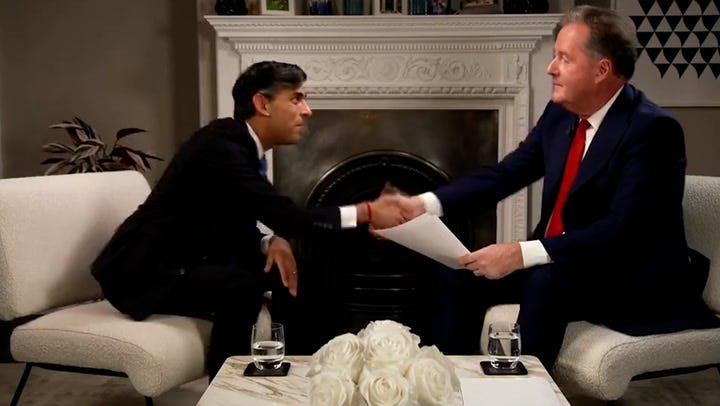 Rishi Sunak accused of 'new low' after betting £1,000 on Rwanda deportation  flights during Piers Morgan interview | The Independent