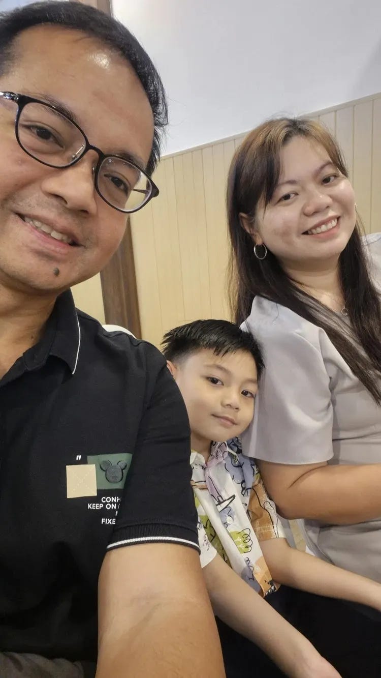 Rafa with Mom & Dad