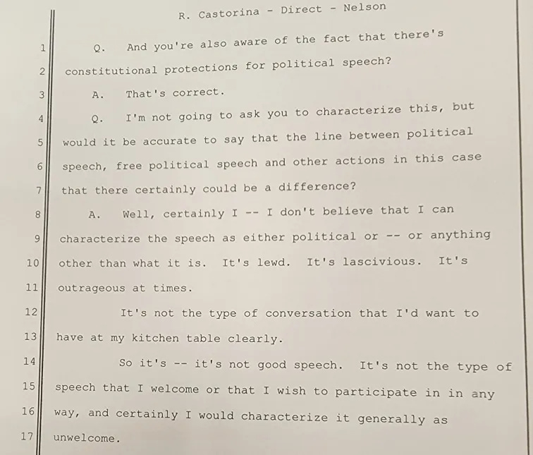 Castorina Grand Jury Testimony Castorina Grand Jury Testimony
