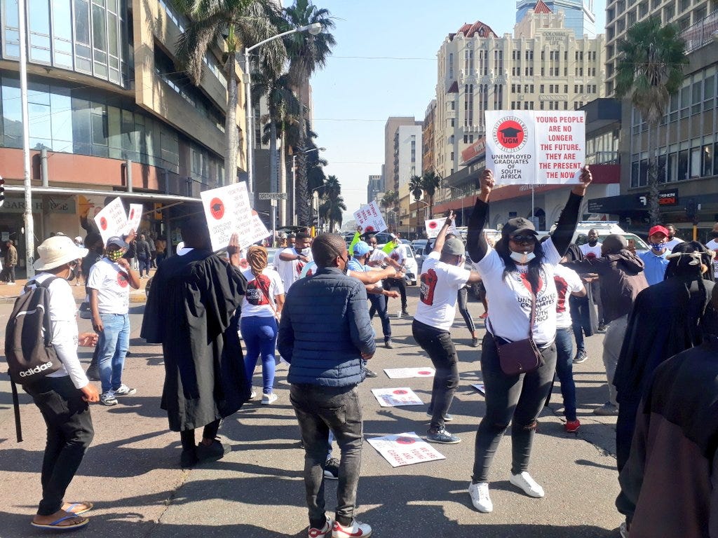 BREAKING NEWS: Unemployed Graduates of South Africa are embarking on a  National Shutdown in August there are calling on government to employ and  create opportunities for young people. South African Jobs for