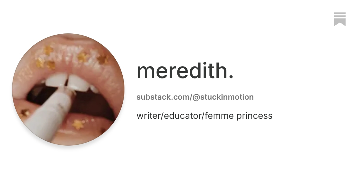 meredith. | Substack