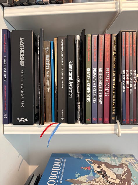 multiple RPG books