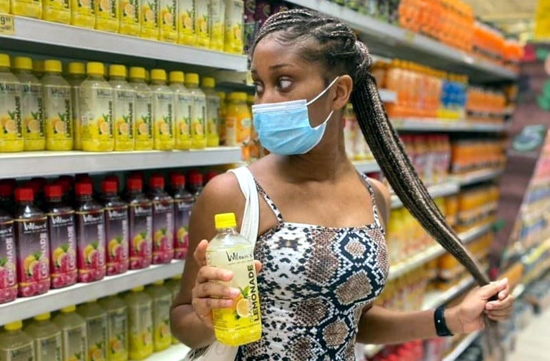 A consumer buying Wilson’s Lemonade in a supermarket. Photo: Supplied