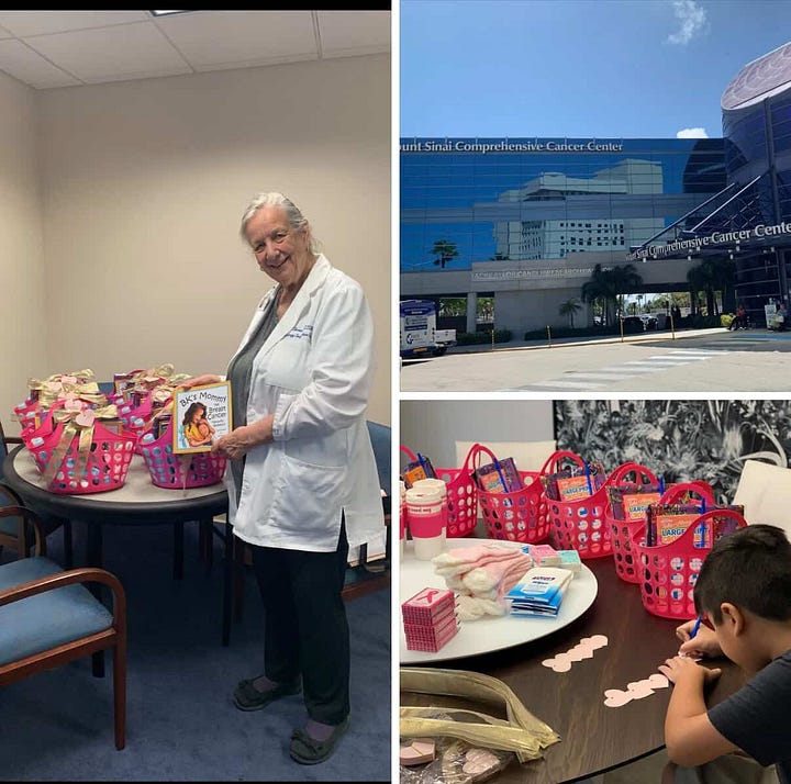 Delivering the Cancer Care Baskets to Mount Sinai Hospital and meeting Gail Brown