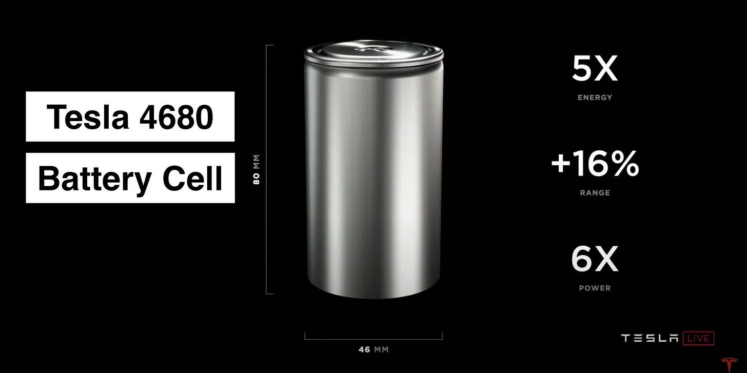Tesla 4680 cell