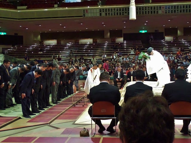 Priests at Sumo Opening Ceremony Priests at Sumo Opening Ceremony