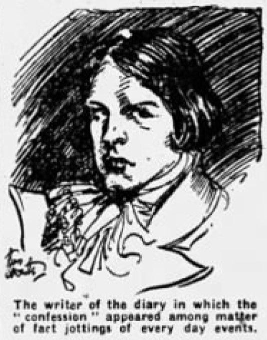 Sketch of Frank Chambers?, Birmingham Sunday Mercury, 23 Jan 1927 Sketch of Frank Chambers?, Birmingham Sunday Mercury, 23 Jan 1927